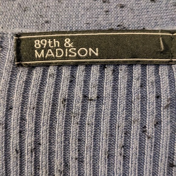 89th & Madison Plus Size Cardigan, Blue, 2X - Picture 8 of 10